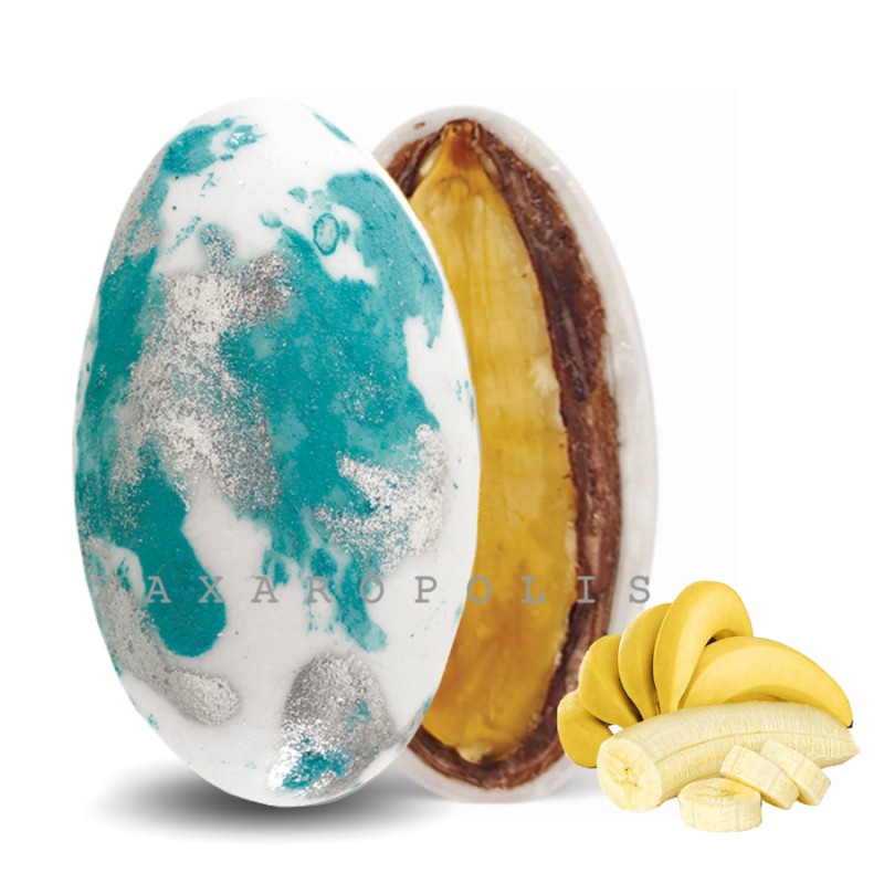 Κουφέτα Zaxaropolis - My Choco Μπανάνα Τιρκουάζ Πιτσιλωτό (1kg.) ≈230τμχ.