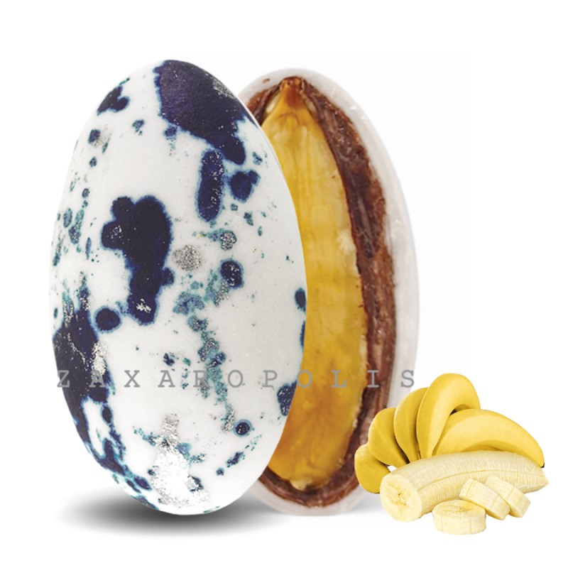 Κουφέτα Zaxaropolis - My Choco Μπανάνα Σκούρο Μπλε Πιτσιλωτό (1kg.) ≈230τμχ.