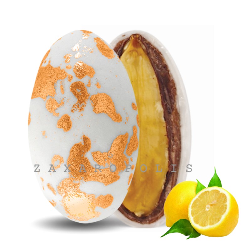 Κουφέτα Zaxaropolis - My Choco Λεμόνι Ροζ Χρυσό Πιτσιλωτό (1kg.) ≈230τμχ.