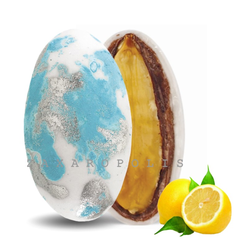 Κουφέτα Zaxaropolis - My Choco Λεμόνι Γαλάζιο Πιτσιλωτό (1kg.) ≈230τμχ.